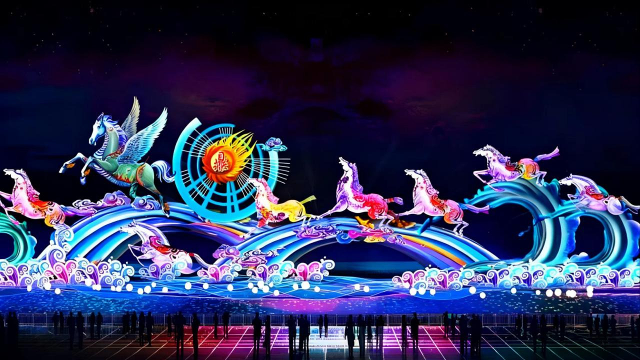 马年花灯设计