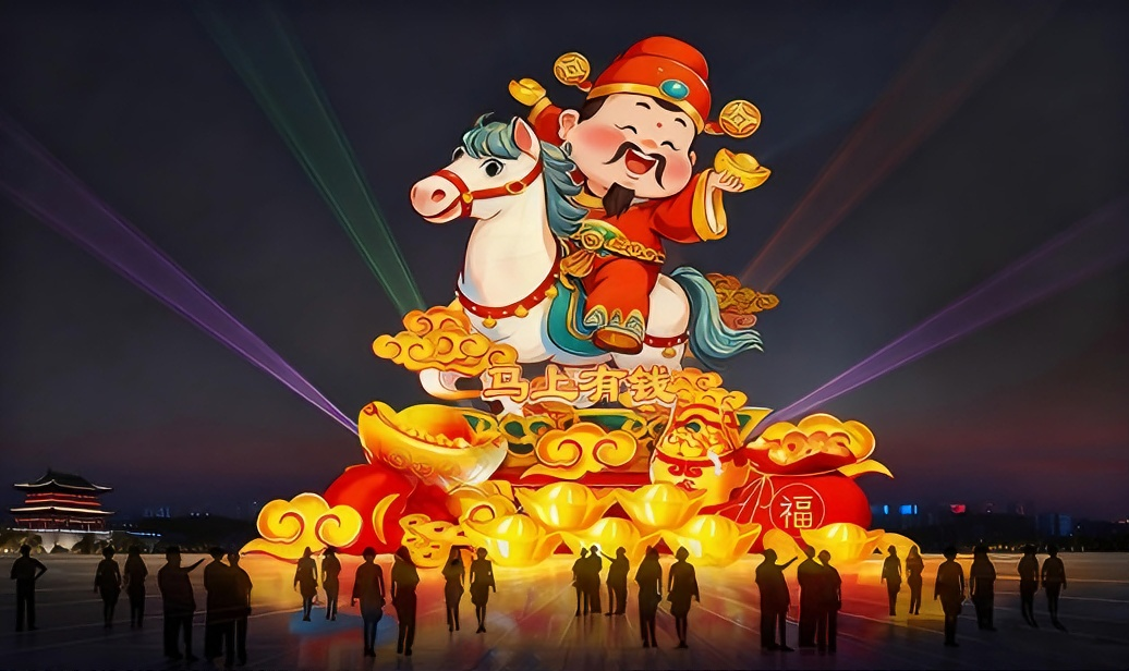 马上有钱花灯设计